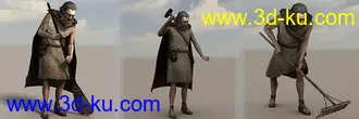 乞丐模型带动作，适合端游的图片