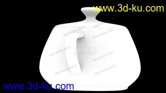 3D打印模型简易小茶壶茶壶，四边面的图片