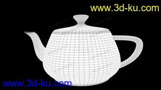 3D打印模型简易小茶壶茶壶，四边面的图片