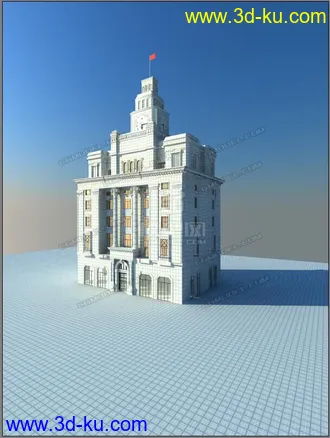 3D打印模型免费  上海外滩欧式建筑        有贴图的图片