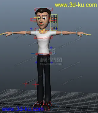 3D打印模型青年男子绑定免费分享的图片