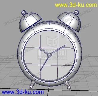 小闹钟模型一个。曲面制作的图片