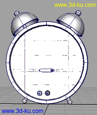 小闹钟模型一个。曲面制作的图片