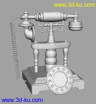 3D打印模型老式的电话机一台的图片