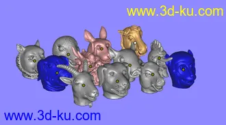 3D打印12铜首模型的图片