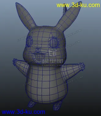 3D打印模型皮卡丘 maya obj 简模的图片