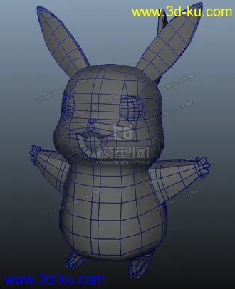 3D打印模型皮卡丘 maya obj 简模的图片