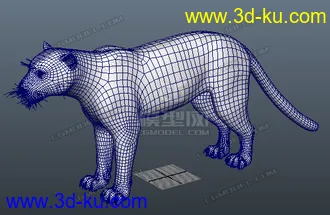 3D打印模型豹子，带绑定的图片