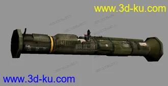 3D打印模型AT4 轻型反坦克炮 带法线贴图的图片