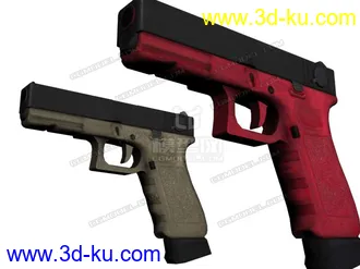 3D打印模型G18手枪 2款贴图 带法线的图片