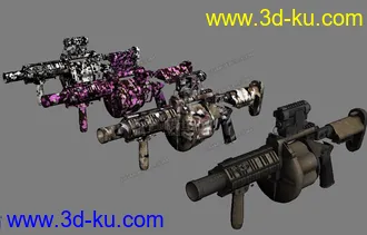 3D打印模型M32榴弹发射器 多迷彩的图片