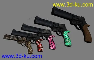 3D打印模型U6左轮手炮 多迷彩 BF4破解的图片