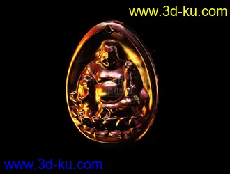 3D打印模型金佛 弥勒佛 挂件的图片