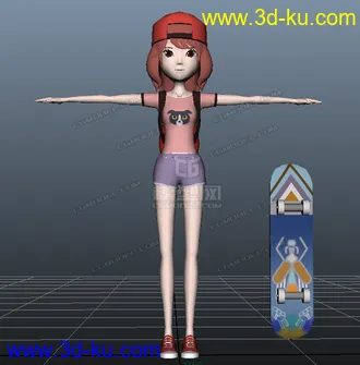 3D打印模型女孩的图片
