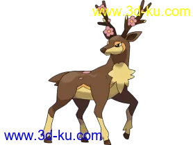 3D打印模型3D打印神奇宝贝-586芽吹鹿的图片