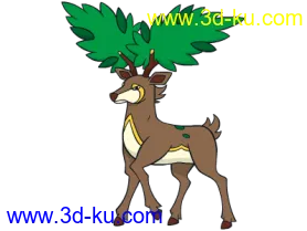 3D打印模型3D打印神奇宝贝-586芽吹鹿的图片