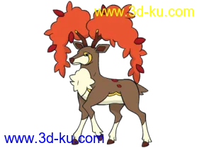 3D打印模型3D打印神奇宝贝-586芽吹鹿的图片
