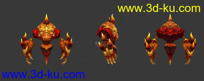 《天堂》agathion_fire 火元素 火怪模型的图片1