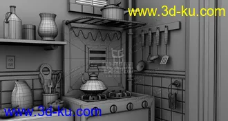 3D打印模型厨房餐具的图片