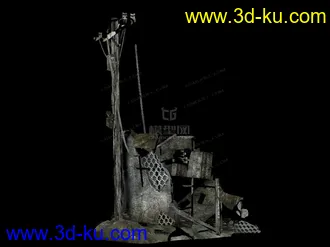 3D打印模型废墟小场景的图片