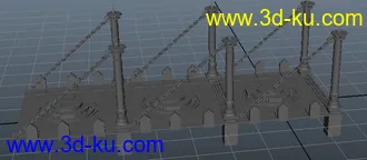 3D打印模型铁索桥的图片