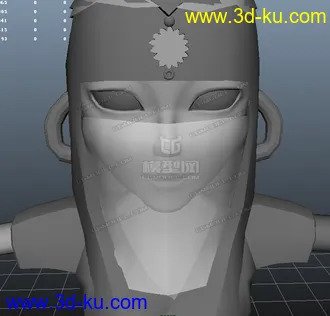 3D打印模型能力有限  一个简模蒙面女郎的图片