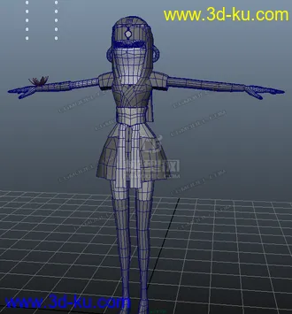 3D打印模型能力有限  一个简模蒙面女郎的图片