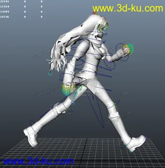 3D打印模型一个小女孩  绑定  跑动画的图片