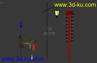 3D打印模型古建路灯 免费的图片