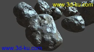 3D打印模型陨石 流星 碎石 岩石 铁块 金属的图片