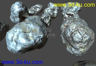 3D打印模型陨石 流星 碎石 岩石 铁块 金属的图片