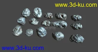 3D打印模型陨石 流星 碎石 岩石 铁块 金属的图片