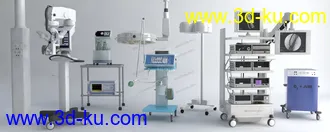 3D打印模型医疗设备 氧气机 无影灯 化验 彩超机 B超的图片