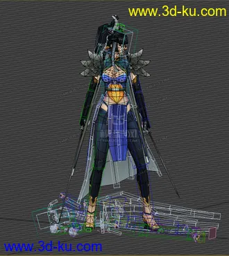 3D打印模型分享一个美女剑客的图片