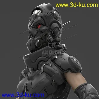 3D打印模型科幻女的图片