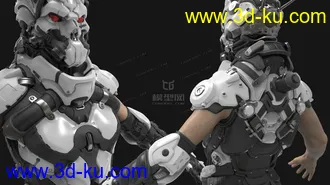 3D打印模型科幻女的图片