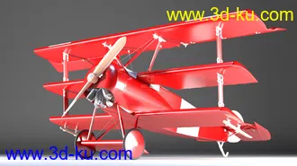 3D打印模型福克DR.1"红男爵"三翼战斗机的图片