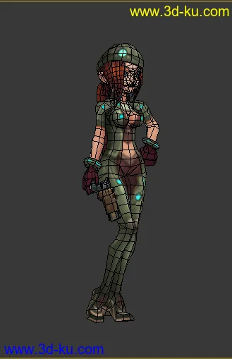 3D打印模型魔法师 低模 女人 戴帽子的图片