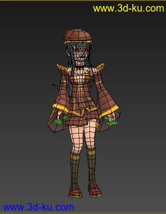 3D打印模型女人 低模 卡通的图片