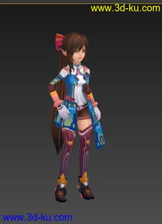3D打印模型女人 低模 卡通的图片