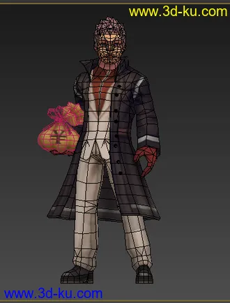 3D打印模型老男人 低模 卡通   雇佣兵的图片