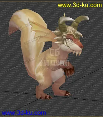 3D打印模型低模 卡通  松鼠的图片