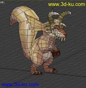 3D打印模型低模 卡通  松鼠的图片
