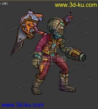 3D打印模型低模 卡通  怪物 打手的图片