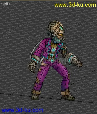 3D打印模型低模 卡通  怪物 打手的图片