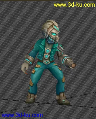 3D打印模型低模 卡通  怪物 打手的图片