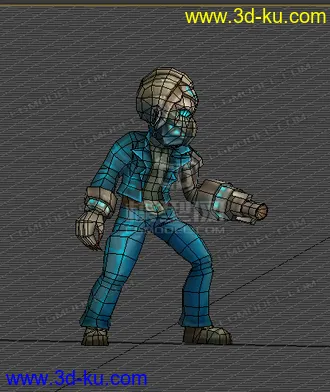 3D打印模型低模 卡通  怪物 打手的图片