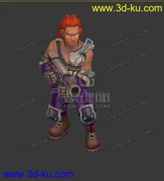 3D打印模型低模 卡通  打手的图片