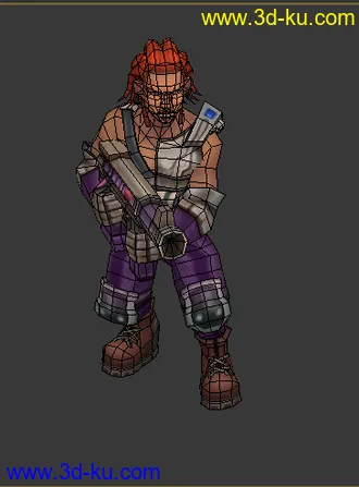 3D打印模型低模 卡通  打手的图片