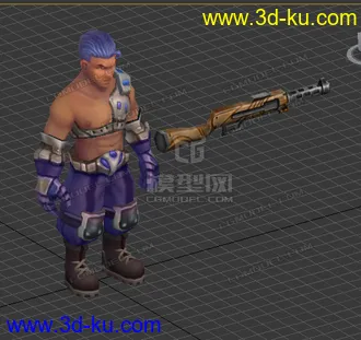 3D打印模型低模 卡通  打手的图片